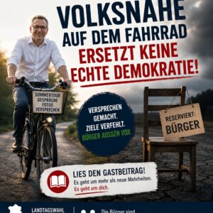 Volksnähe auf dem Fahrrad