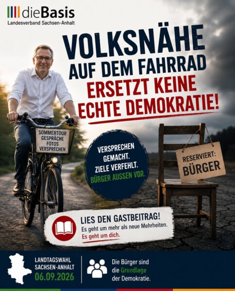 Volksnähe auf dem Fahrrad