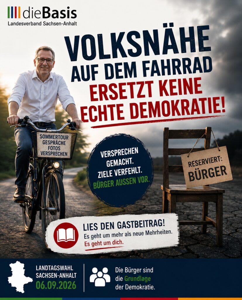 Volksnähe auf dem Fahrrad